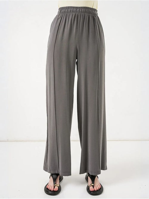 Pantalon à jambes larges et taille élastique bdart - Kiabi Pantalon à jambes larges et taille élastique bdart - Kiabi
