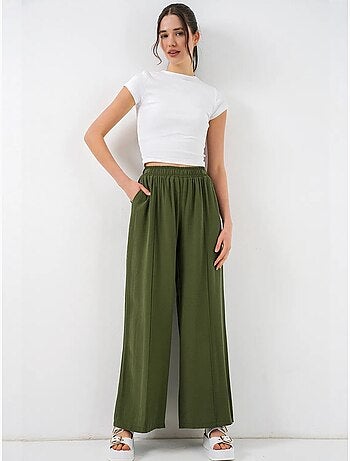 Pantalon à jambes larges et taille élastique bdart