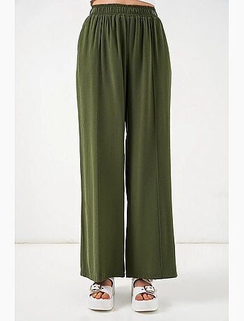 Pantalon à jambes larges et taille élastique bdart