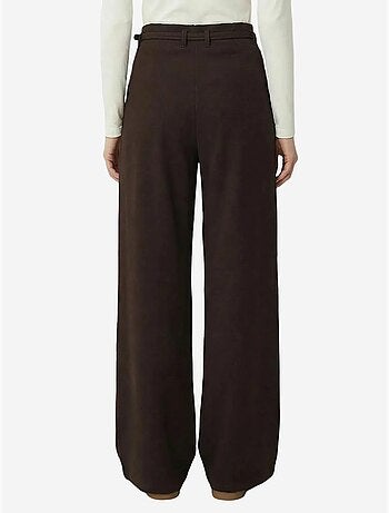 Pantalon à jambes larges plissé et ceinturé istanbul