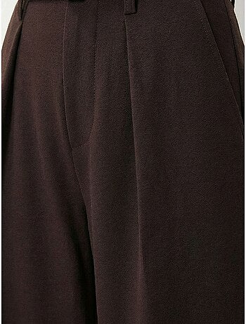 Pantalon à jambes larges plissé et ceinturé istanbul