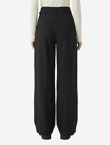 Pantalon à jambes larges plissé et ceinturé istanbul