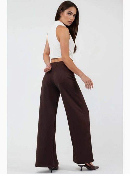 Pantalon à jambes larges taille haute busem - Kiabi Pantalon à jambes larges taille haute busem - Kiabi