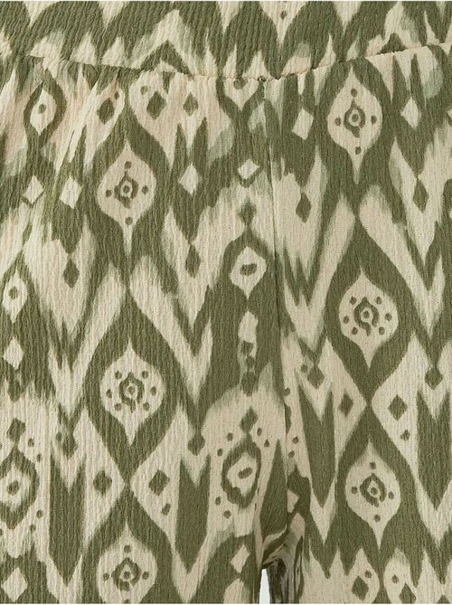 Pantalon à motifs taille haute et jambes larges - Kiabi Pantalon à motifs taille haute et jambes larges - Kiabi
