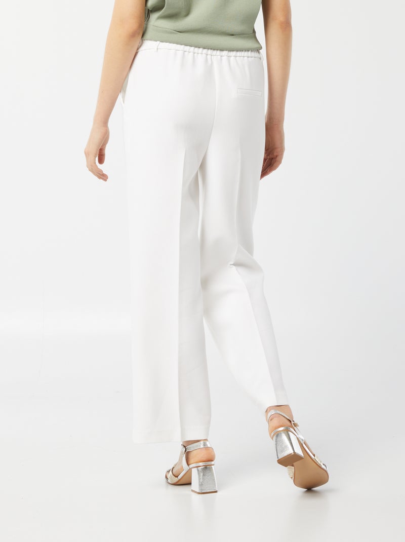 Pantalon à pinces blanc - Kiabi