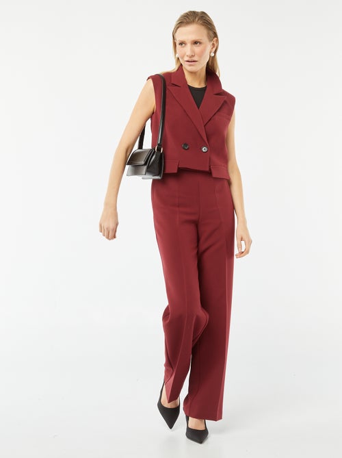 Pantalon à pinces coupe droite - Kiabi