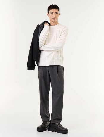 Pantalon à pinces en matière douce