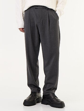 Pantalon à pinces en matière douce