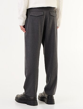 Pantalon à pinces en matière douce