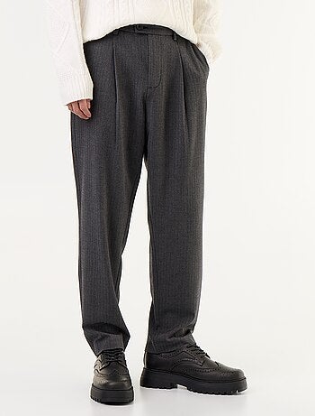 Pantalon à pinces en matière douce