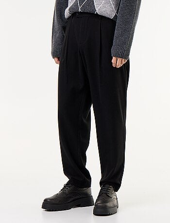 Pantalon à pinces en matière douce