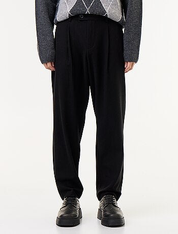Pantalon à pinces en matière douce
