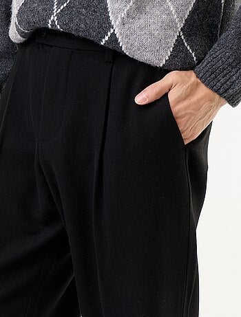 Pantalon à pinces en matière douce