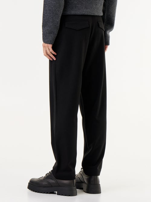 Pantalon à pinces en matière douce - Kiabi