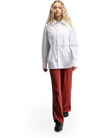 Pantalon à pinces jambes larges femme femme aker-w cherry