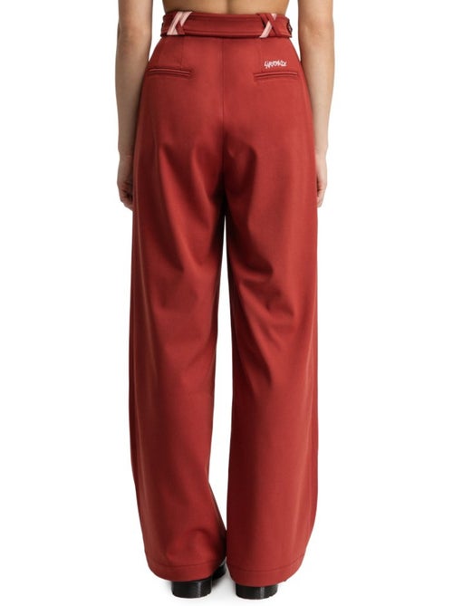 Pantalon à pinces jambes larges femme femme aker-w cherry - Kiabi Pantalon à pinces jambes larges femme femme aker-w cherry - Kiabi