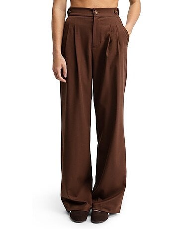 Pantalon à pinces jambes larges femme femme aker-w