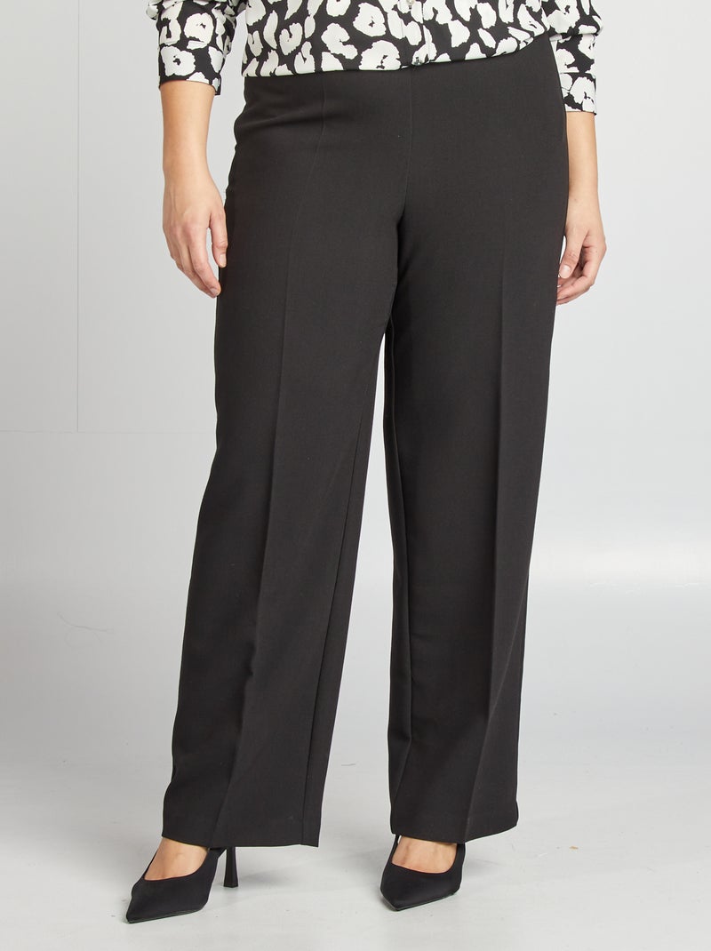 Pantalon à pinces noir - Kiabi