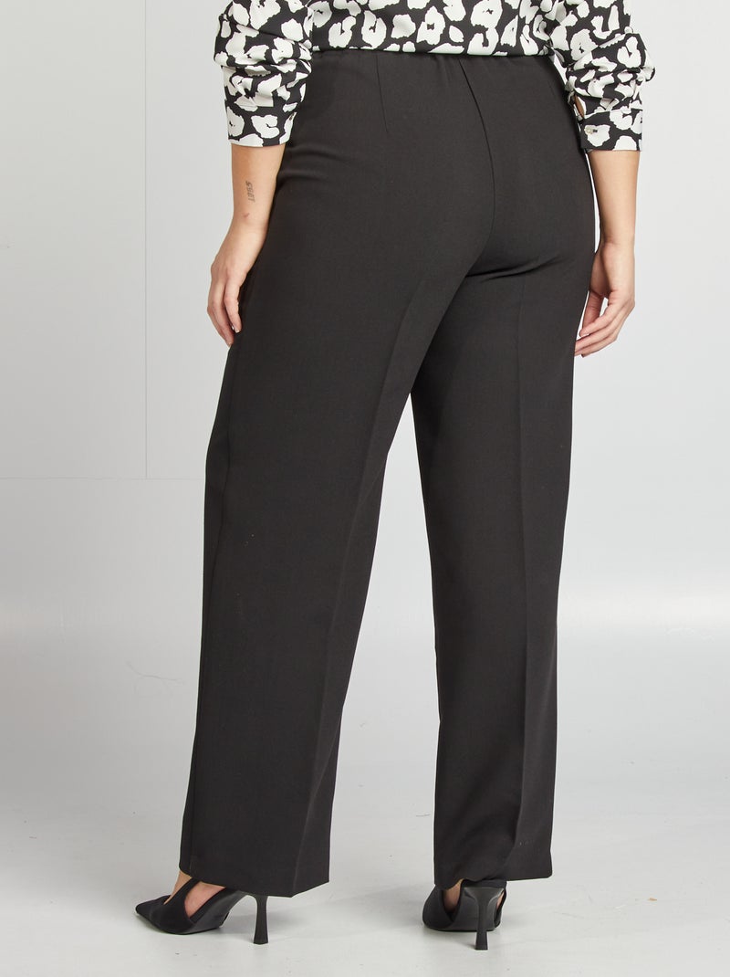 Pantalon à pinces noir - Kiabi