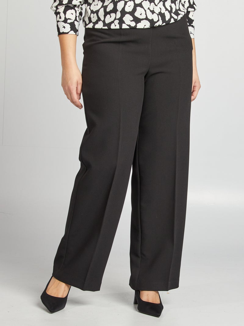 Pantalon à pinces noir - Kiabi