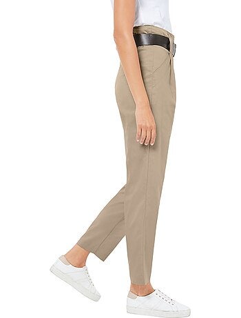 Pantalon à Pinces Qualité Tissée - Taille Courte - helline