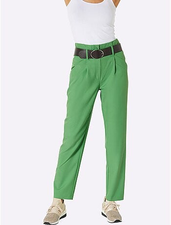Pantalon à Pinces Qualité Tissée - Taille Courte - Helline