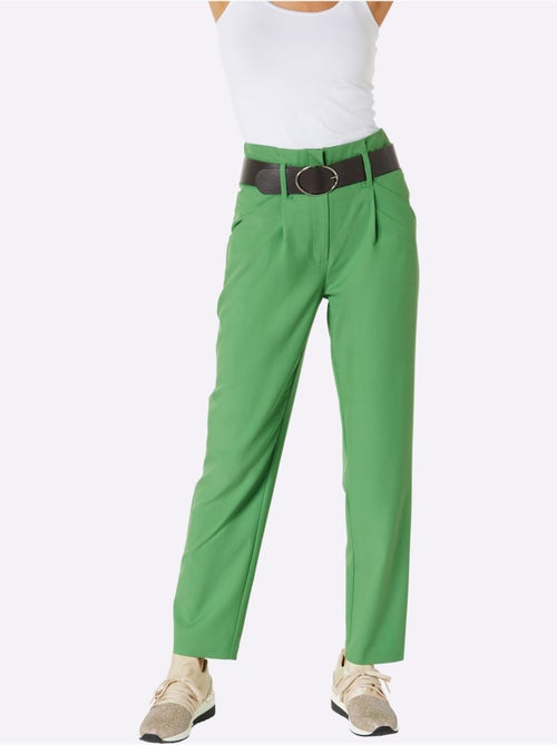 Pantalon à Pinces Qualité Tissée - Taille Courte - helline - Kiabi
