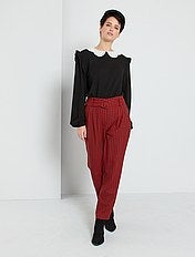 Pantalon Vetements Femme Rouge Kiabi