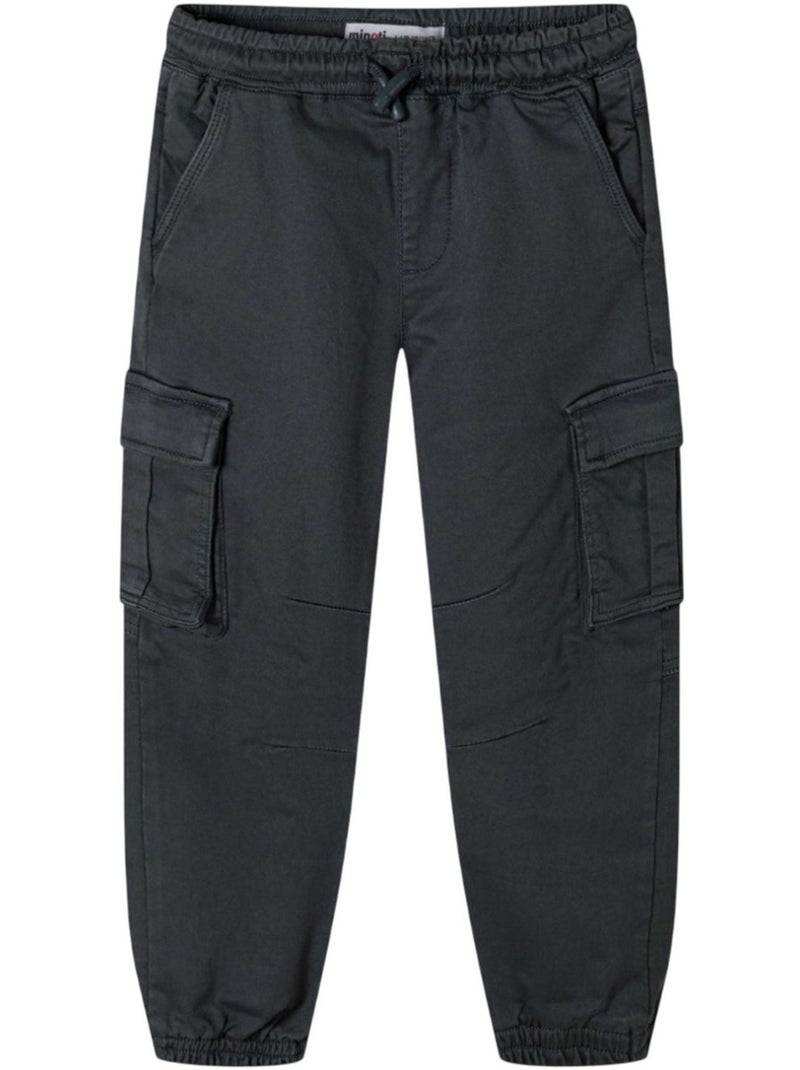 Pantalon à poches motif/style badge - minoti Bleu - Kiabi