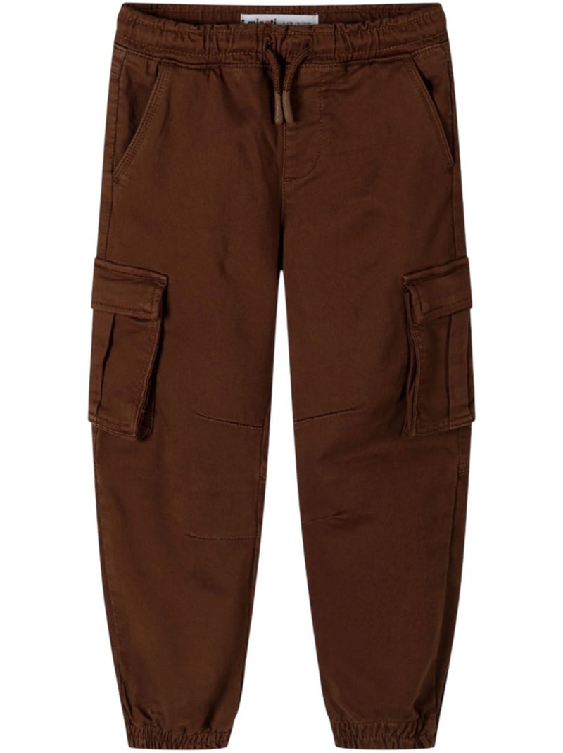 Pantalon à poches motif/style badge - minoti Marron - Kiabi