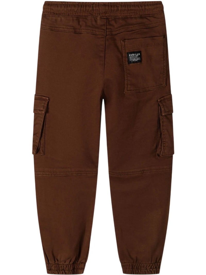 Pantalon à poches motif/style badge - minoti Marron - Kiabi