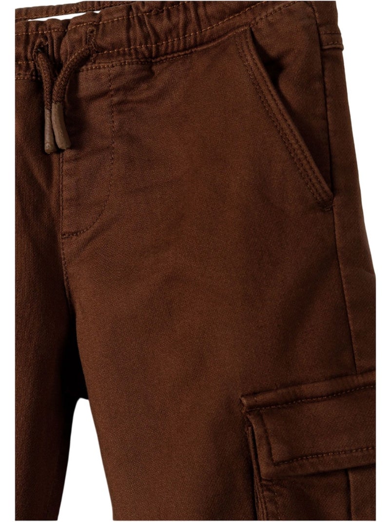 Pantalon à poches motif/style badge - minoti Marron - Kiabi