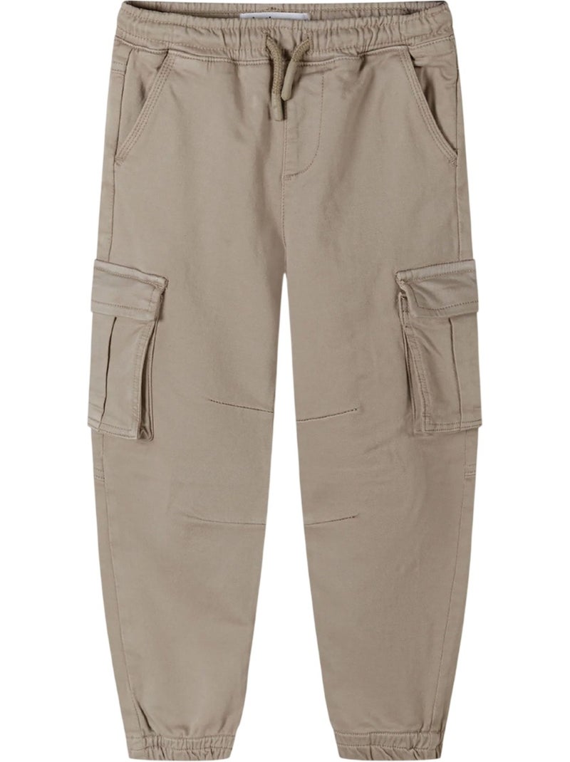 Pantalon à poches motif/style écusson - minoti Gris - Kiabi
