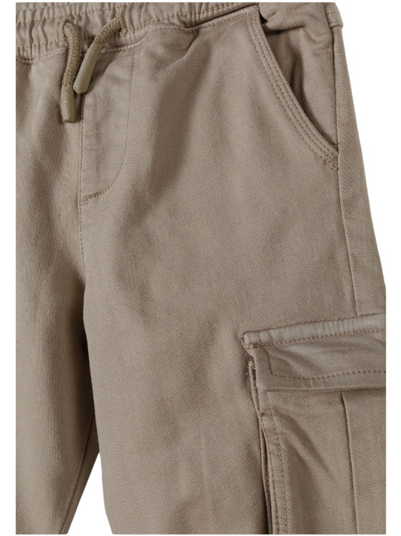 Pantalon à poches motif/style écusson - minoti Gris - Kiabi
