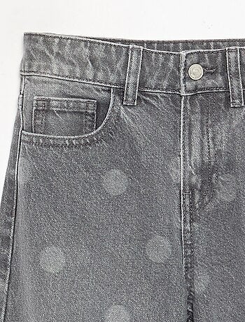 Pantalon à pois en denim