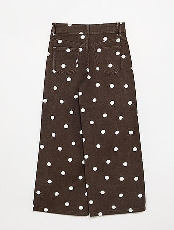 Pantalon à pois en denim