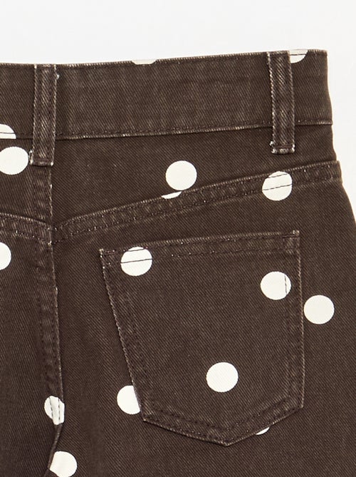 Pantalon à pois en denim - Kiabi