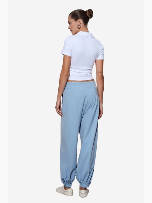 Pantalon à rayures, taille haute et jambe large dilvin - Kiabi Pantalon à rayures, taille haute et jambe large dilvin - Kiabi