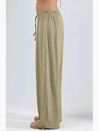 Pantalon à taille élastique avec détail de nœud busem