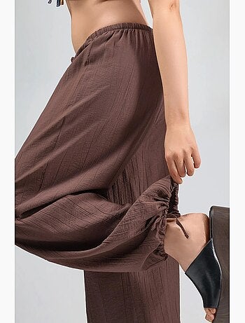 Pantalon à taille élastique avec détail de nœud busem
