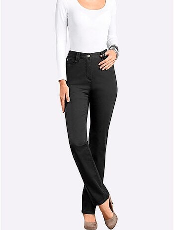 Pantalon à taille haute avec poches et ceinture élastique - Taille courte - Moda Vilona