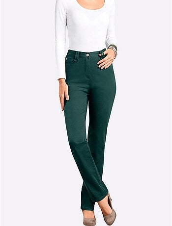 Pantalon à taille haute avec poches et ceinture élastique - Taille courte - Moda Vilona