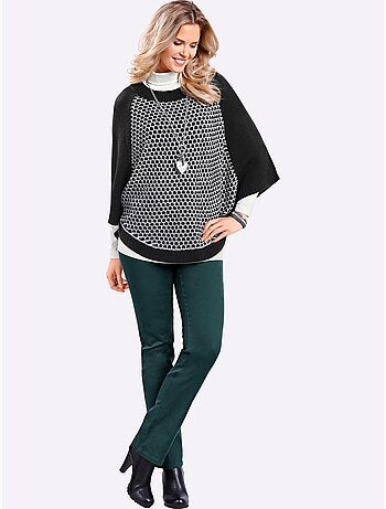 Pantalon à taille haute avec poches et ceinture élastique - Taille courte - Moda Vilona