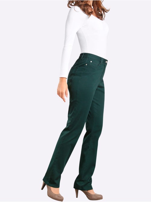 Pantalon à taille haute avec poches et ceinture élastique - Taille courte - Moda Vilona - Kiabi