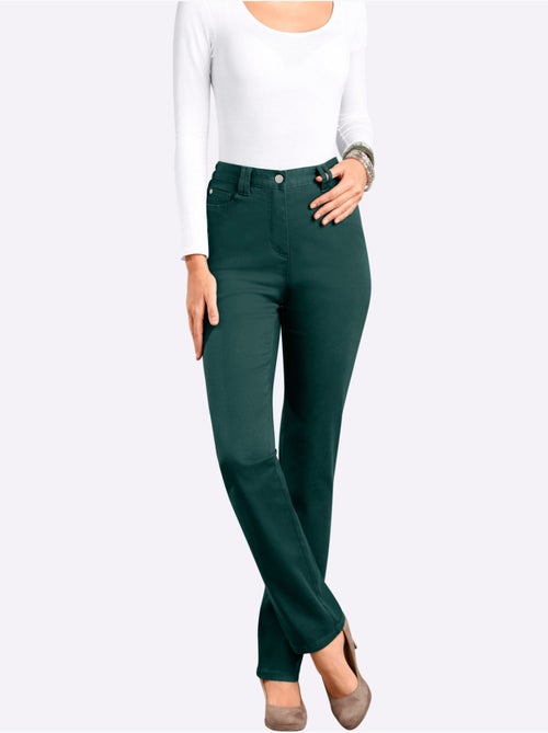 Pantalon à taille haute avec poches et ceinture élastique - Taille courte - Moda Vilona - Kiabi