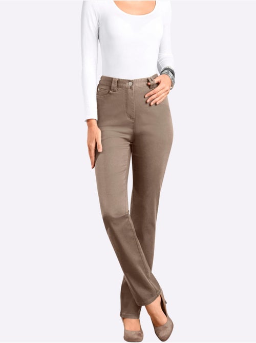Pantalon à taille haute avec poches et ceinture extensible - Taille courte - Moda Vilona - Kiabi Pantalon à taille haute avec poches et ceinture extensible - Taille courte - Moda Vilona - Kiabi