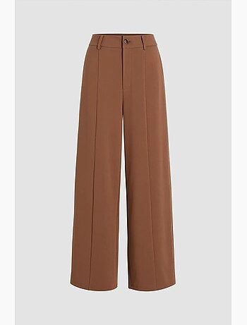 Pantalon à taille haute et jambe large plissée hiccup