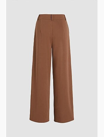 Pantalon à taille haute et jambe large plissée hiccup