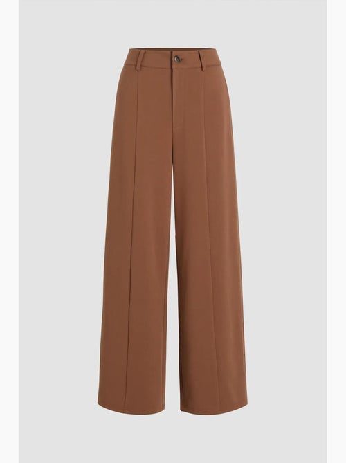 Pantalon à taille haute et jambe large plissée hiccup - Kiabi Pantalon à taille haute et jambe large plissée hiccup - Kiabi