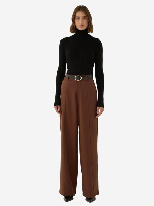 Pantalon à Taille Haute et Jambe Large Plissée - Kiabi Pantalon à Taille Haute et Jambe Large Plissée - Kiabi